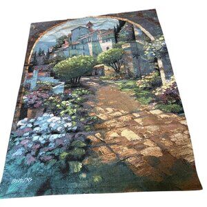 Behrens Villa Cipriani Archway Tapestry Wall Hanging 57x76 Inches Made In USA